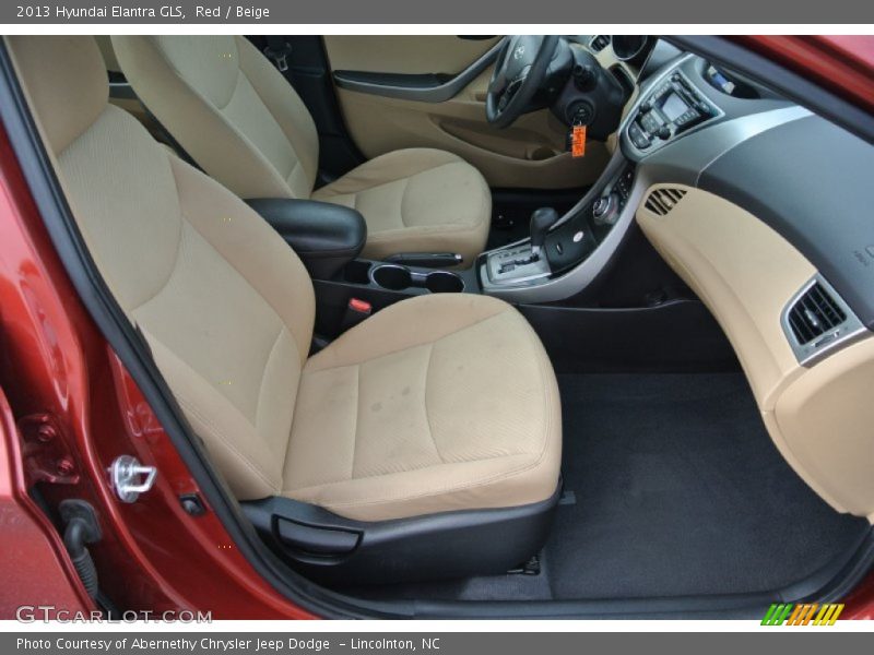 Red / Beige 2013 Hyundai Elantra GLS