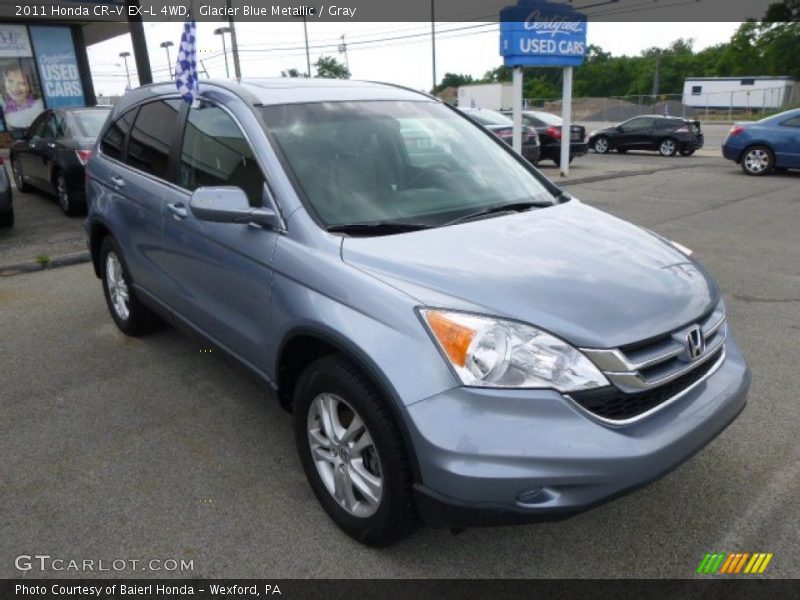 Glacier Blue Metallic / Gray 2011 Honda CR-V EX-L 4WD