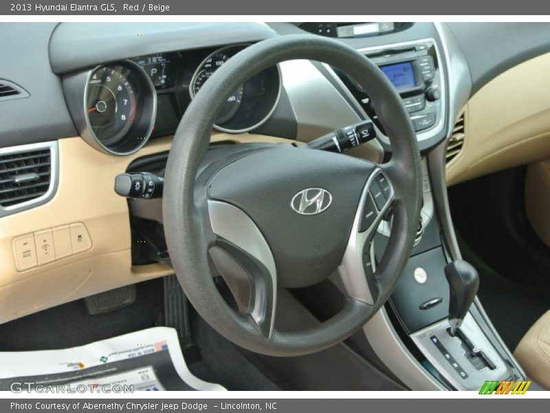 Red / Beige 2013 Hyundai Elantra GLS