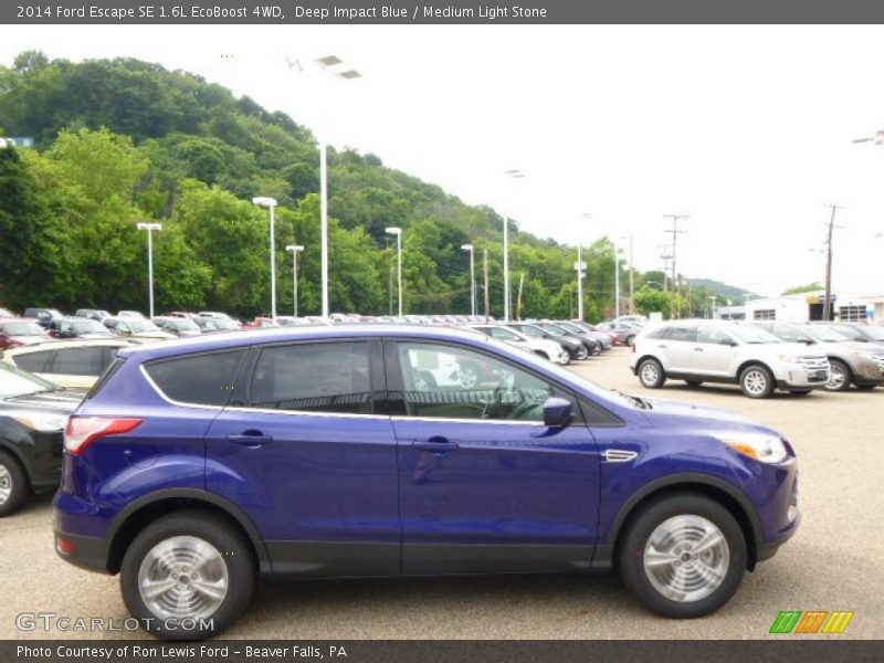 Deep Impact Blue / Medium Light Stone 2014 Ford Escape SE 1.6L EcoBoost 4WD