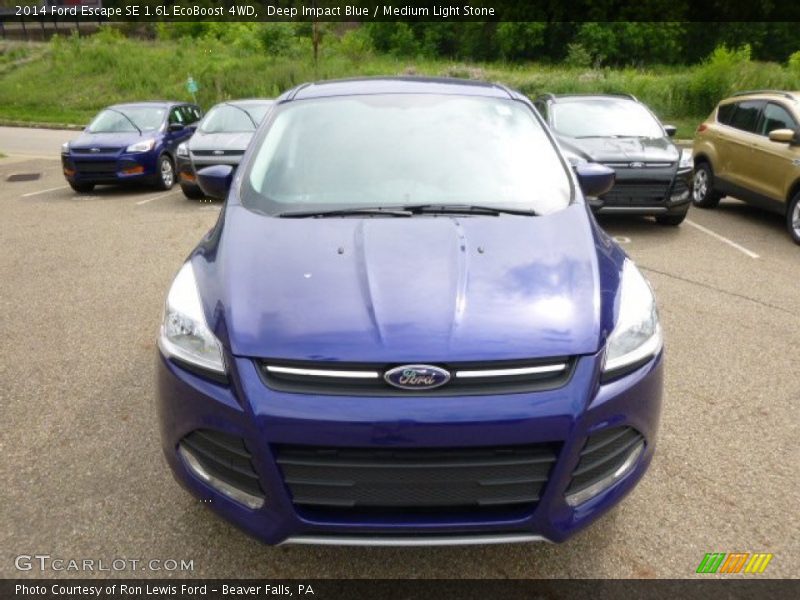 Deep Impact Blue / Medium Light Stone 2014 Ford Escape SE 1.6L EcoBoost 4WD