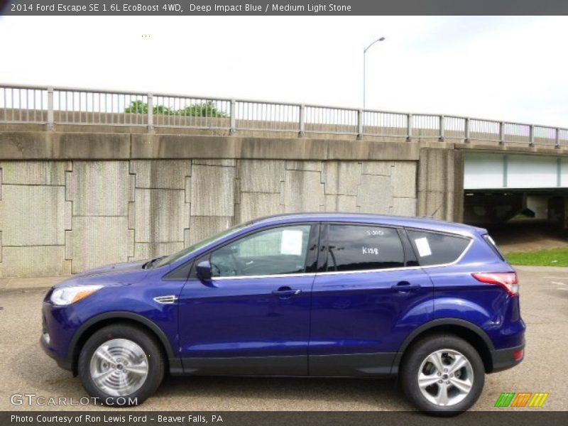Deep Impact Blue / Medium Light Stone 2014 Ford Escape SE 1.6L EcoBoost 4WD