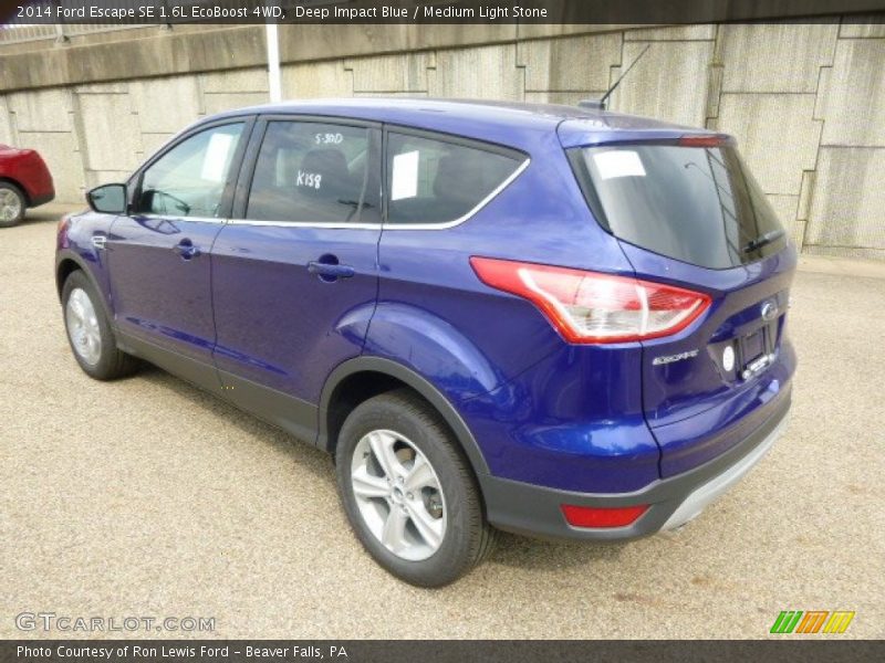 Deep Impact Blue / Medium Light Stone 2014 Ford Escape SE 1.6L EcoBoost 4WD