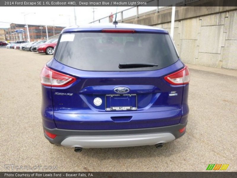 Deep Impact Blue / Medium Light Stone 2014 Ford Escape SE 1.6L EcoBoost 4WD