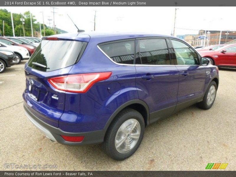 Deep Impact Blue / Medium Light Stone 2014 Ford Escape SE 1.6L EcoBoost 4WD