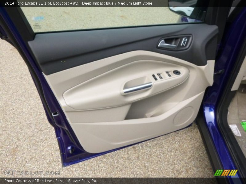 Deep Impact Blue / Medium Light Stone 2014 Ford Escape SE 1.6L EcoBoost 4WD