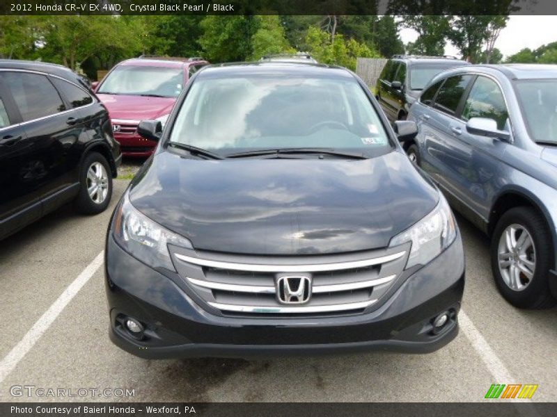 Crystal Black Pearl / Black 2012 Honda CR-V EX 4WD