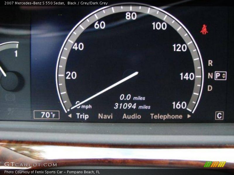 Black / Grey/Dark Grey 2007 Mercedes-Benz S 550 Sedan