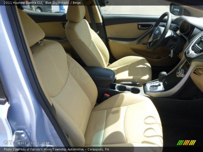 Blue Sky Metallic / Beige 2011 Hyundai Elantra GLS