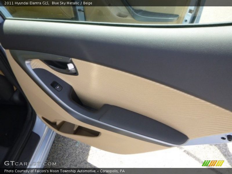 Blue Sky Metallic / Beige 2011 Hyundai Elantra GLS