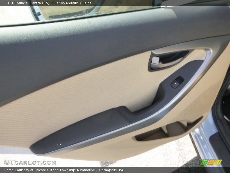 Blue Sky Metallic / Beige 2011 Hyundai Elantra GLS
