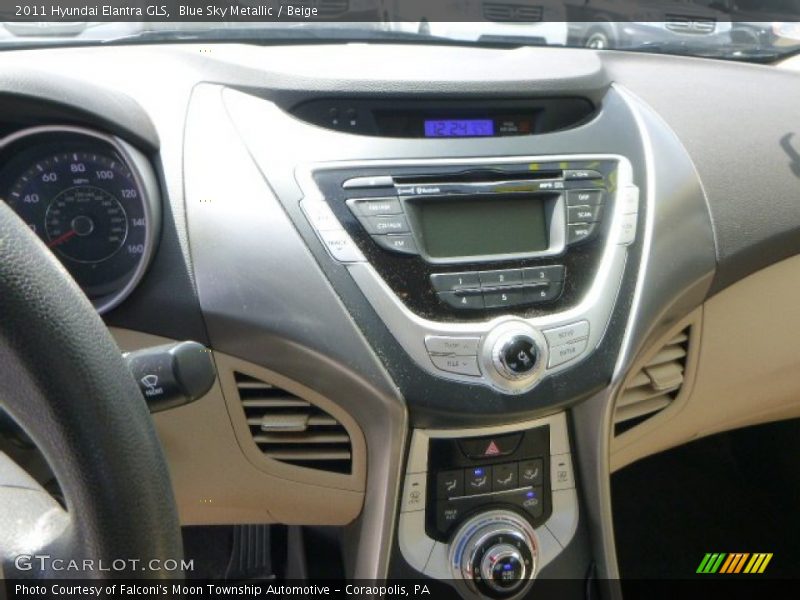 Blue Sky Metallic / Beige 2011 Hyundai Elantra GLS