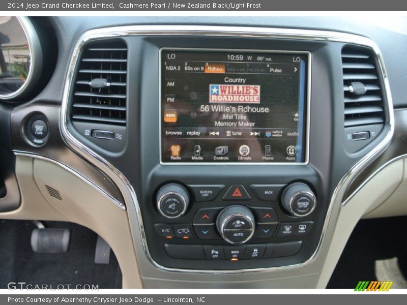 Cashmere Pearl / New Zealand Black/Light Frost 2014 Jeep Grand Cherokee Limited