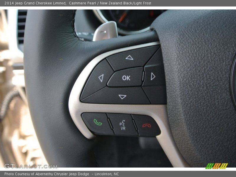 Cashmere Pearl / New Zealand Black/Light Frost 2014 Jeep Grand Cherokee Limited