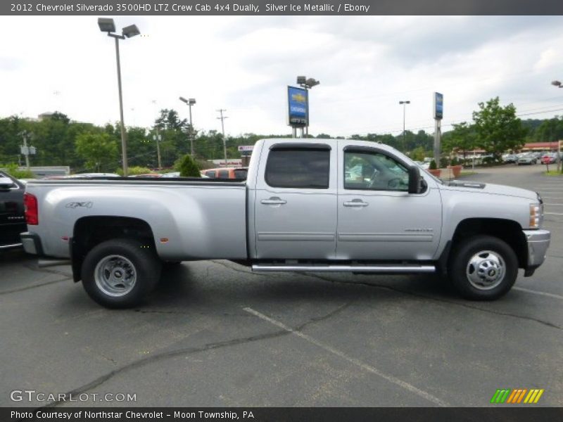 Silver Ice Metallic / Ebony 2012 Chevrolet Silverado 3500HD LTZ Crew Cab 4x4 Dually
