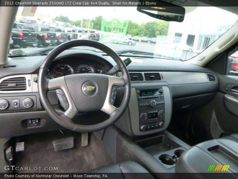 Silver Ice Metallic / Ebony 2012 Chevrolet Silverado 3500HD LTZ Crew Cab 4x4 Dually