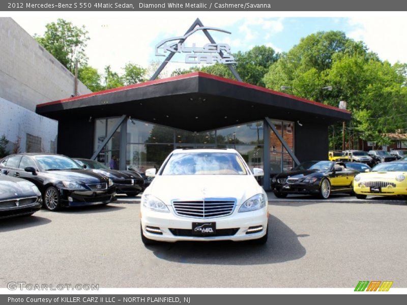 Diamond White Metallic / Cashmere/Savanna 2012 Mercedes-Benz S 550 4Matic Sedan