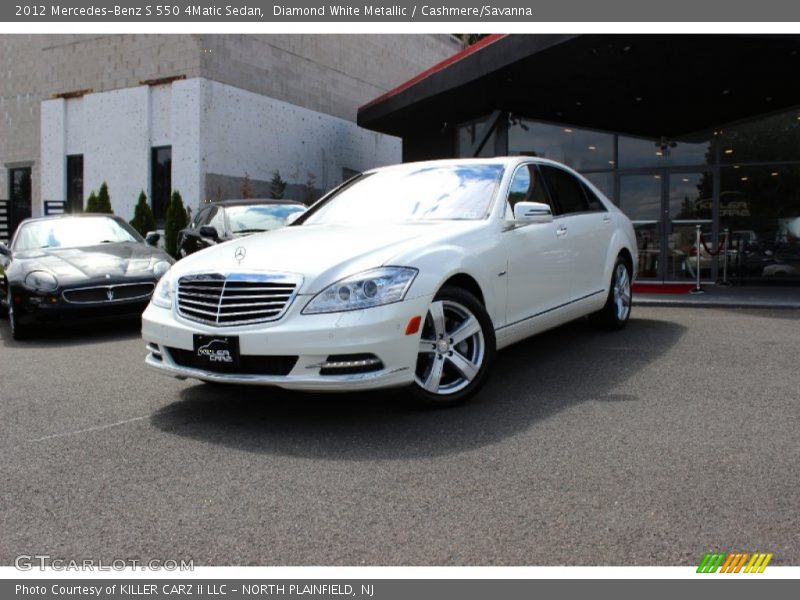 Diamond White Metallic / Cashmere/Savanna 2012 Mercedes-Benz S 550 4Matic Sedan