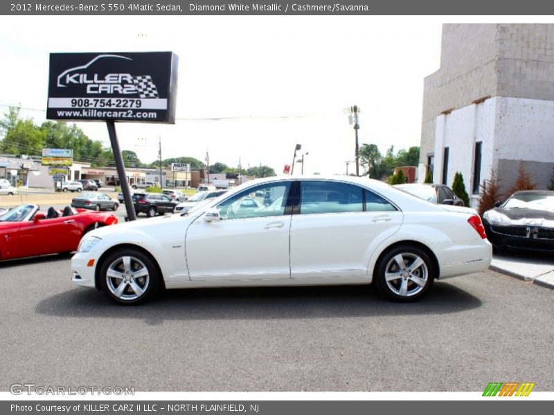Diamond White Metallic / Cashmere/Savanna 2012 Mercedes-Benz S 550 4Matic Sedan
