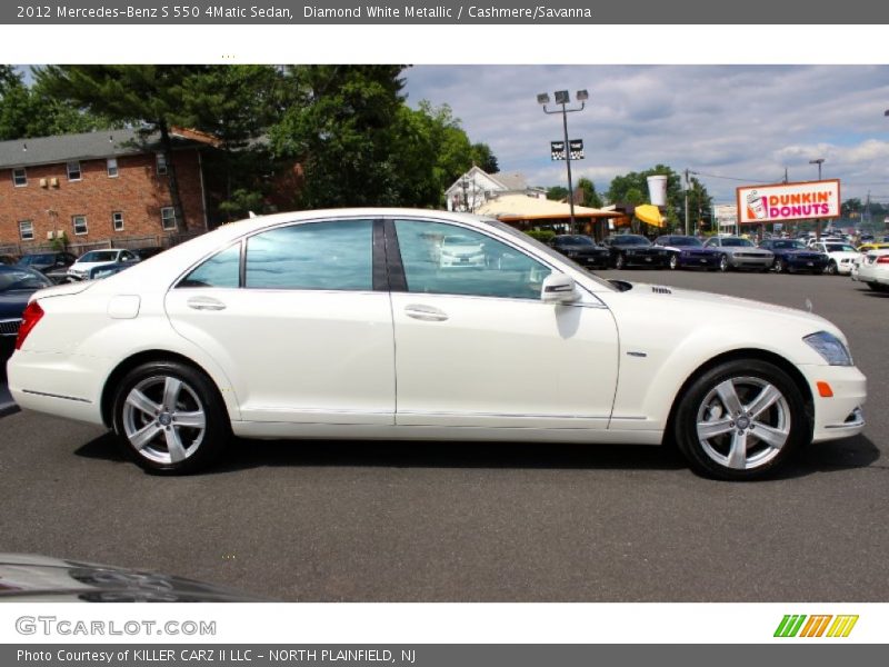 Diamond White Metallic / Cashmere/Savanna 2012 Mercedes-Benz S 550 4Matic Sedan