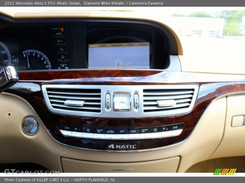 Diamond White Metallic / Cashmere/Savanna 2012 Mercedes-Benz S 550 4Matic Sedan