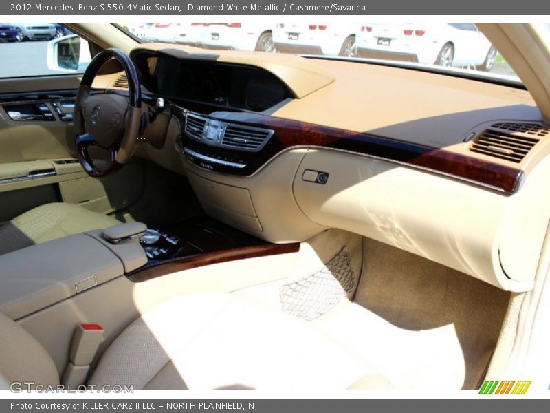 Diamond White Metallic / Cashmere/Savanna 2012 Mercedes-Benz S 550 4Matic Sedan