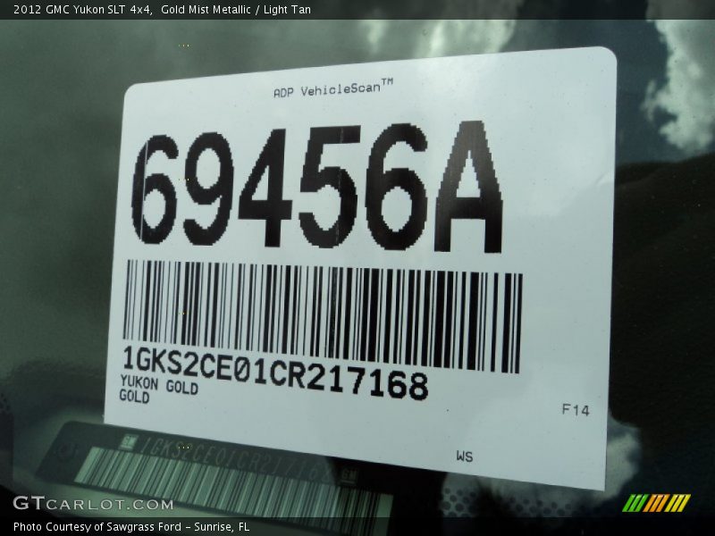 Gold Mist Metallic / Light Tan 2012 GMC Yukon SLT 4x4