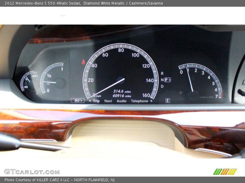 Diamond White Metallic / Cashmere/Savanna 2012 Mercedes-Benz S 550 4Matic Sedan