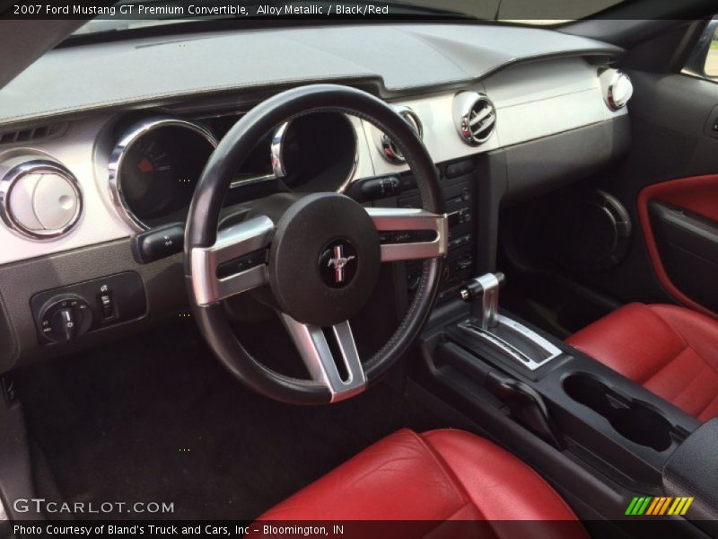 Alloy Metallic / Black/Red 2007 Ford Mustang GT Premium Convertible