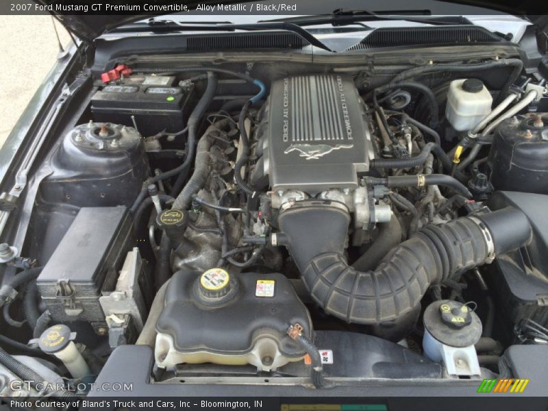 Alloy Metallic / Black/Red 2007 Ford Mustang GT Premium Convertible