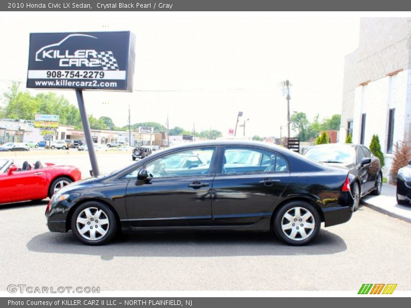 Crystal Black Pearl / Gray 2010 Honda Civic LX Sedan