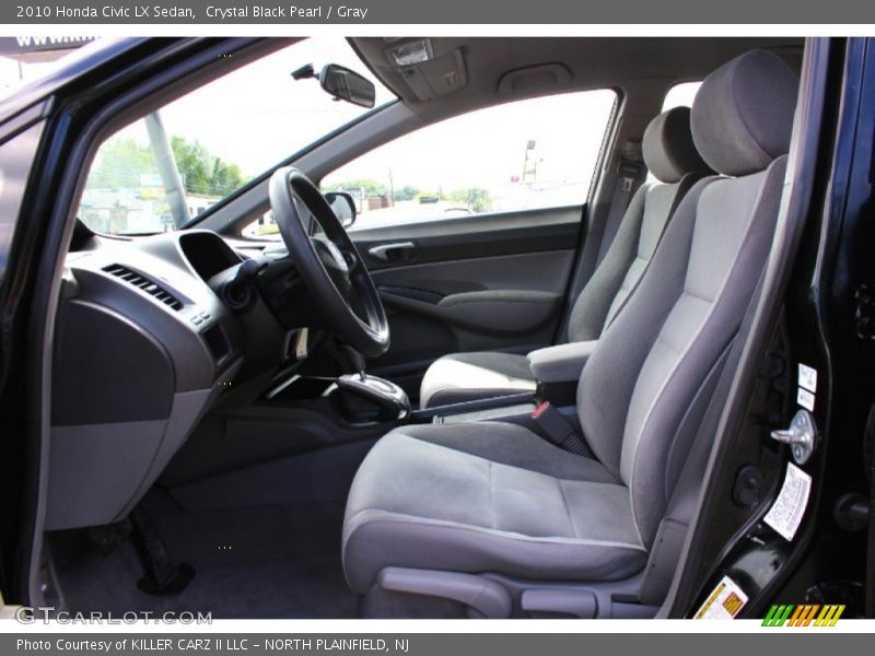 Crystal Black Pearl / Gray 2010 Honda Civic LX Sedan