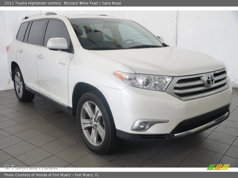 Blizzard White Pearl / Sand Beige 2011 Toyota Highlander Limited