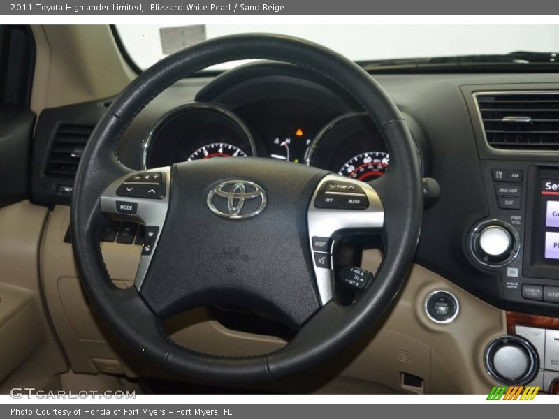 Blizzard White Pearl / Sand Beige 2011 Toyota Highlander Limited