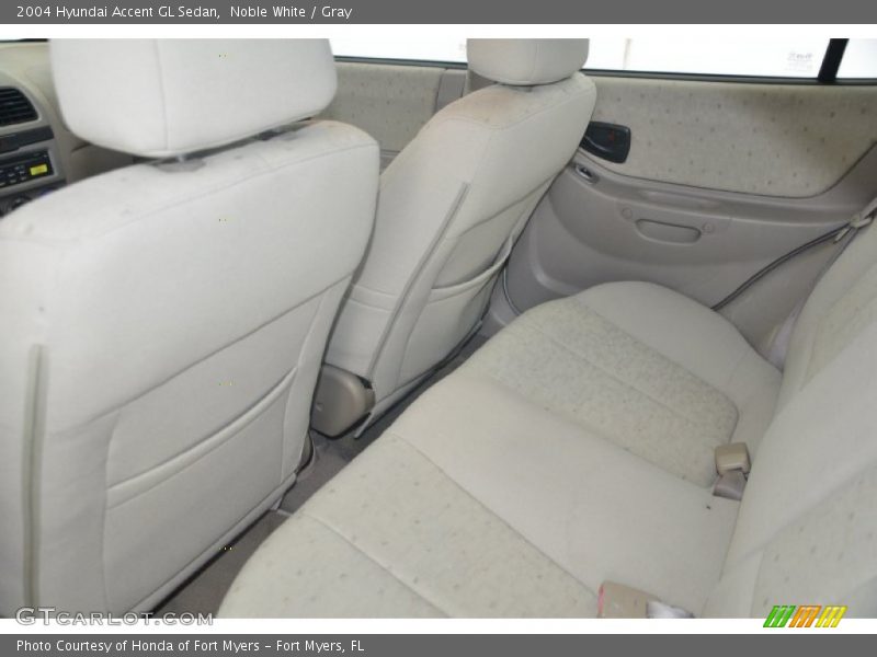 Noble White / Gray 2004 Hyundai Accent GL Sedan