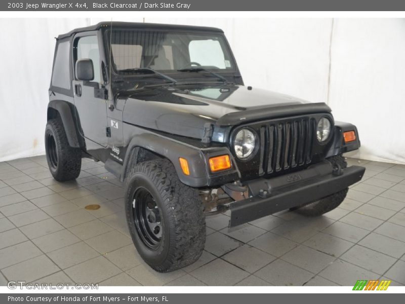 Black Clearcoat / Dark Slate Gray 2003 Jeep Wrangler X 4x4