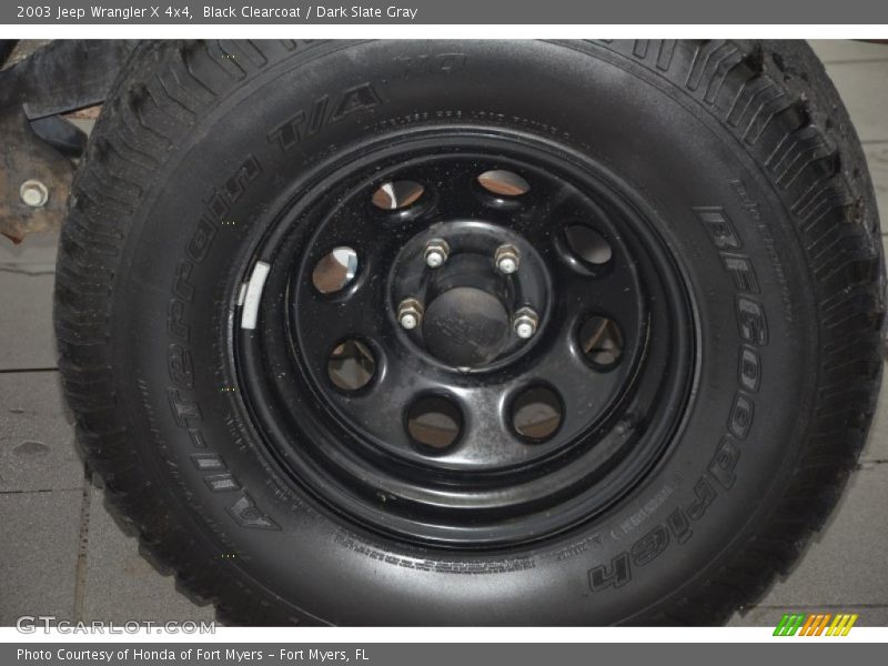 Black Clearcoat / Dark Slate Gray 2003 Jeep Wrangler X 4x4