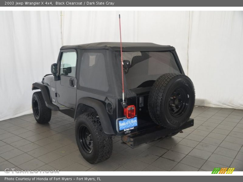 Black Clearcoat / Dark Slate Gray 2003 Jeep Wrangler X 4x4