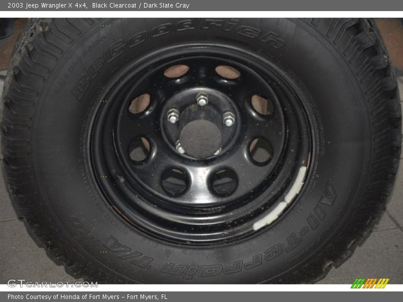 Black Clearcoat / Dark Slate Gray 2003 Jeep Wrangler X 4x4