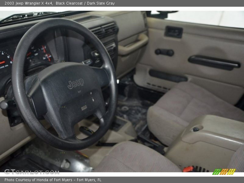 Black Clearcoat / Dark Slate Gray 2003 Jeep Wrangler X 4x4