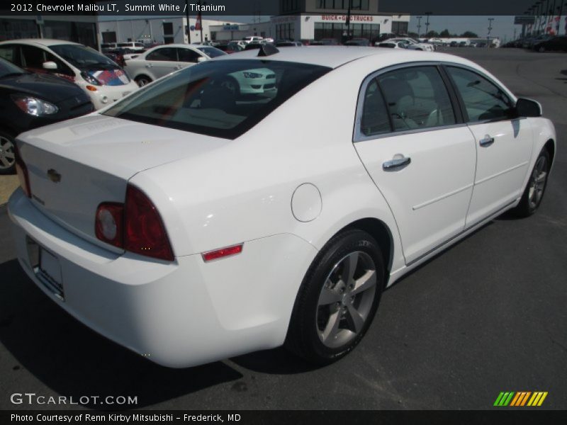 Summit White / Titanium 2012 Chevrolet Malibu LT