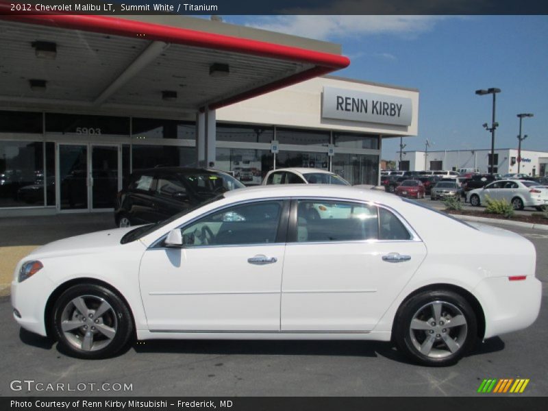 Summit White / Titanium 2012 Chevrolet Malibu LT