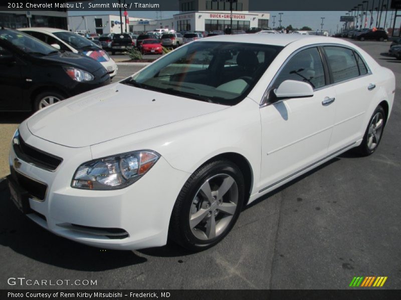 Summit White / Titanium 2012 Chevrolet Malibu LT