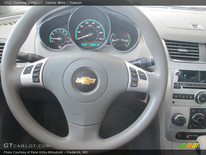 Summit White / Titanium 2012 Chevrolet Malibu LT