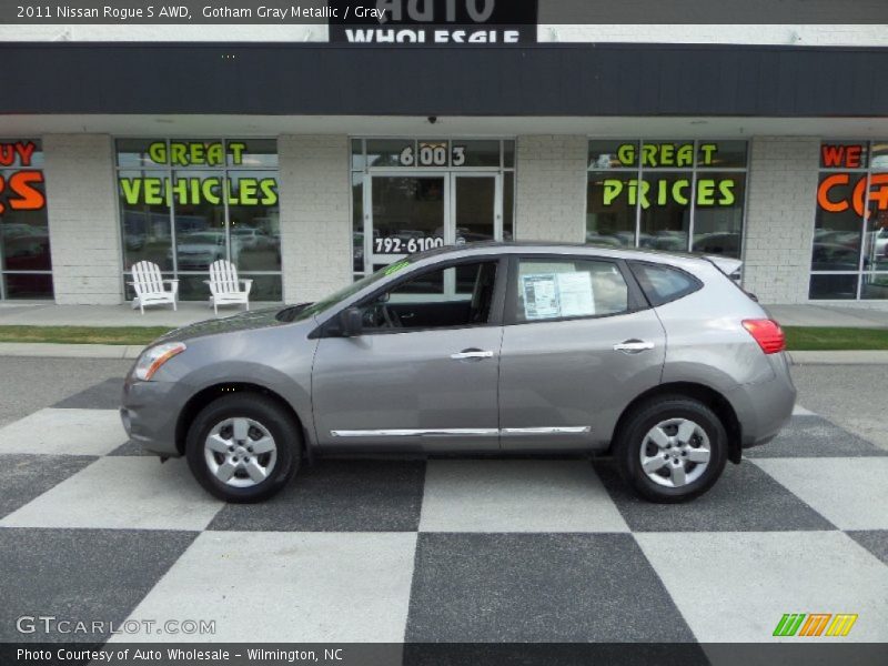 Gotham Gray Metallic / Gray 2011 Nissan Rogue S AWD