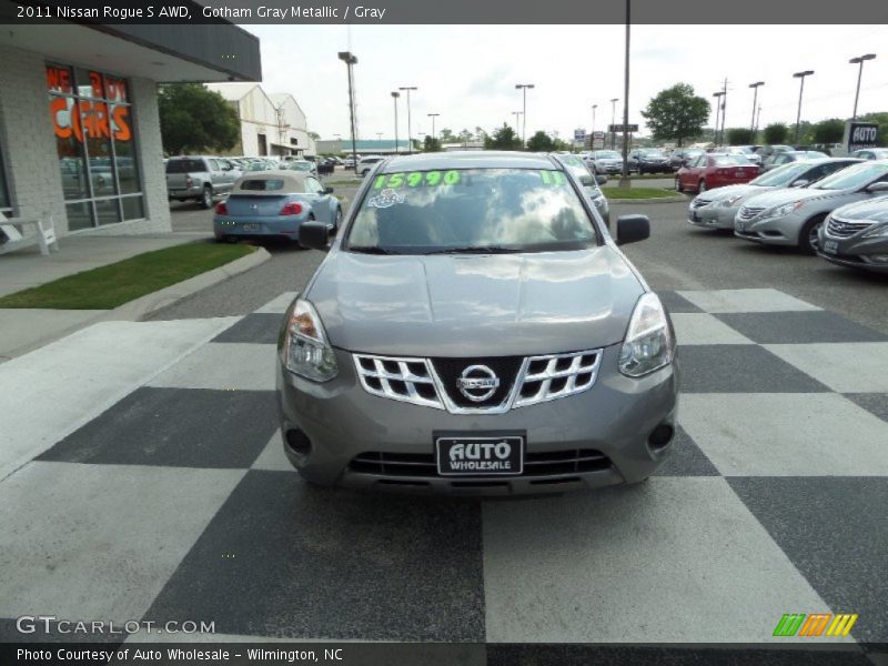 Gotham Gray Metallic / Gray 2011 Nissan Rogue S AWD