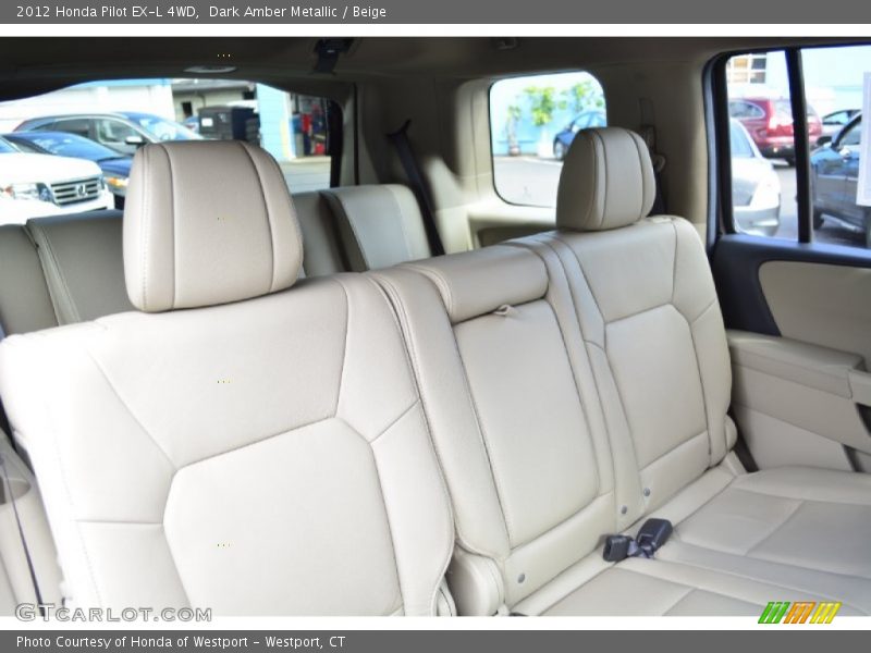 Dark Amber Metallic / Beige 2012 Honda Pilot EX-L 4WD
