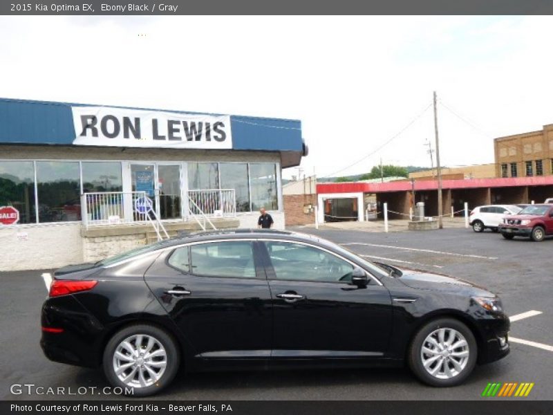 Ebony Black / Gray 2015 Kia Optima EX