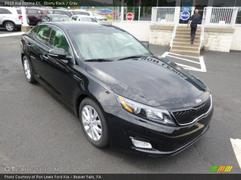 Ebony Black / Gray 2015 Kia Optima EX