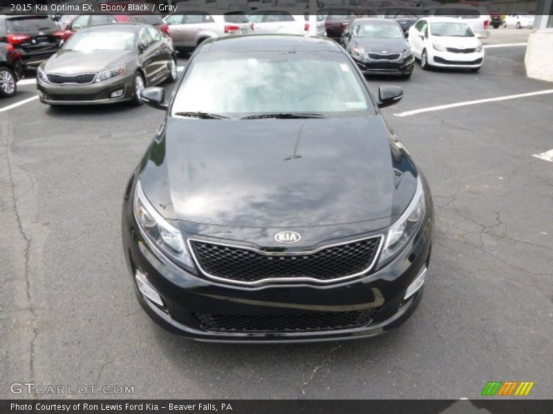 Ebony Black / Gray 2015 Kia Optima EX